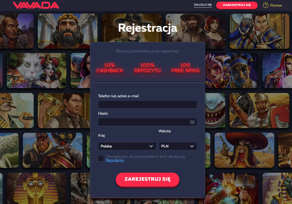 Rejestracja i aktywacja Vavada kod promocyjny
